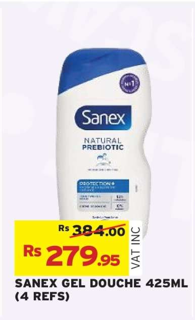 SANEX GEL DOUCHE 425ML (4 REFS)