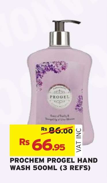 PROCHEM PROGEL HAND WASH 500ML (3 REFS)
