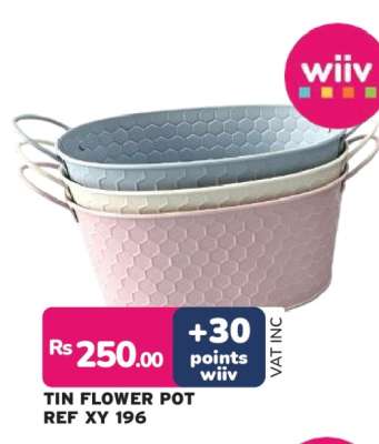 TIN FLOWER POT