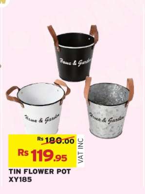 TIN FLOWER POT XY185