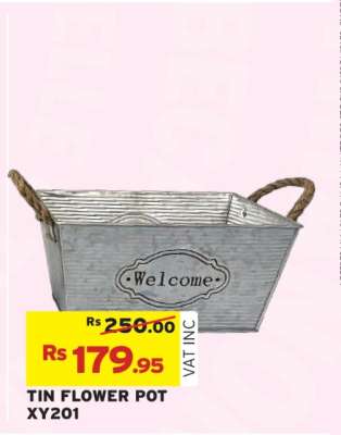 TIN FLOWER POT XY201