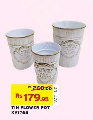 TIN FLOWER POT XY1765