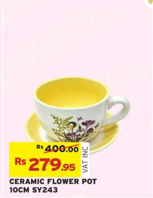 CERAMIC FLOWER POT 10CM SY243