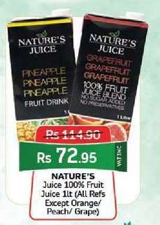 Nature's Juice 100% Fruit Juice 1lt