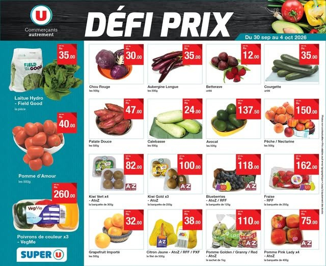 Super U catalogue - 30.09.2026 - 4.10.2026. Page 1