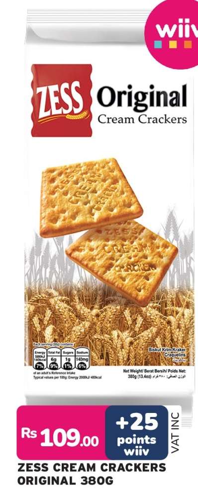 ZESS CREAM CRACKERS ORIGINAL 380G