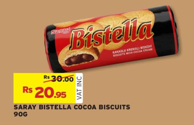 SARAY BISTELLA COCOA BISCUITS 90G