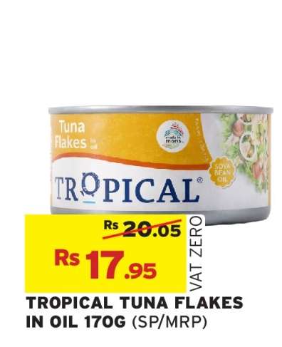TROPICAL TUNA FLAKES IN OIL 170G