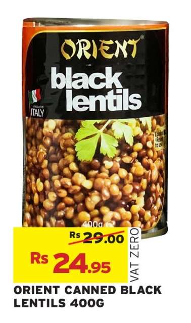ORIENT CANNED BLACK LENTILS 400G