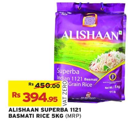 ALISHAAN SUPERBA 1121 BASMATI RICE 5KG