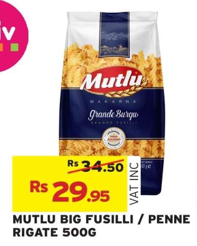 MUTLU BIG FUSILLI / PENNE RIGATE 500G