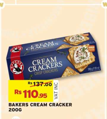 BAKERS CREAM CRACKER 200G