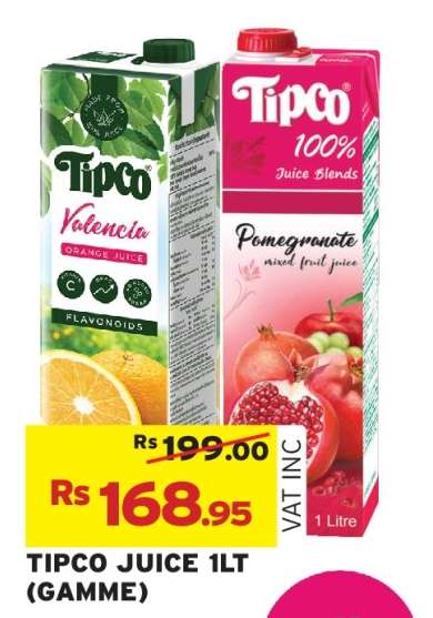 TIPCO JUICE 1LT (GAMME)