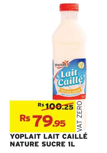 YOPLAIT LAIT CAILLE NATURE SUCRE 1L