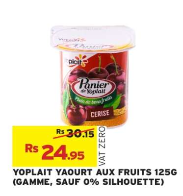 YOPLAIT YAOURT AUX FRUITS 125G