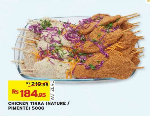 CHICKEN TIKKA NATURE / PIMENTÉ 500G
