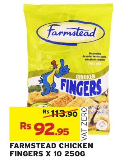 FARMSTEAD CHICKEN FINGERS X 10 250G