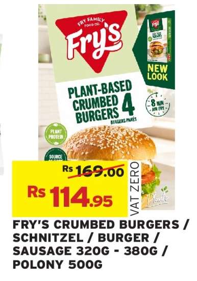 Fry's Plant-Based Crumbed Burgers