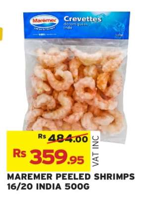 MAREMER PEELED SHRIMPS 16/20 INDIA 500G