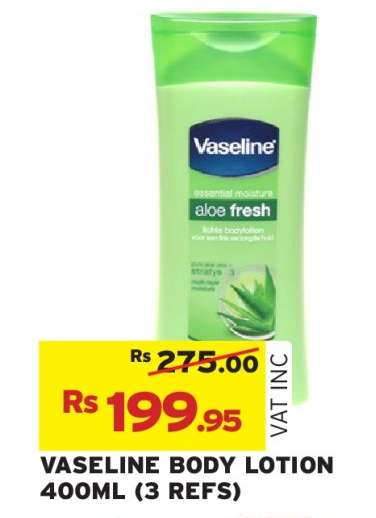 Vaseline Body Lotion 400ml (3 Refs)
