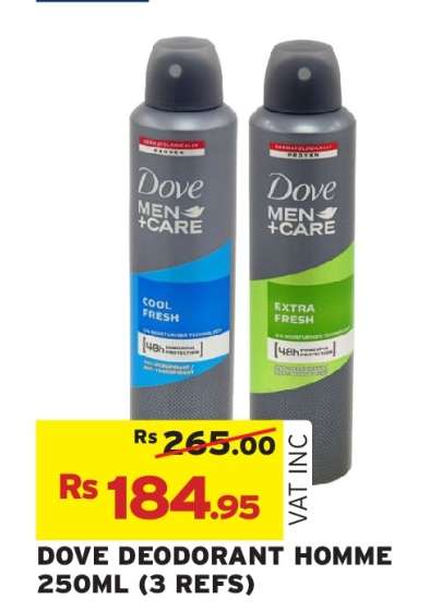 DOVE DEODORANT HOMME 250ML (3 REFS)