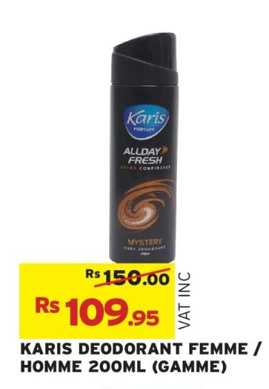 KARIS DEODORANT FEMME / HOMME 200ML (GAMME)
