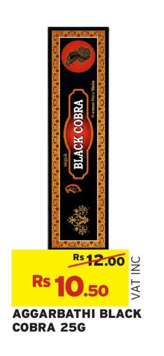 AGGARBATHI BLACK COBRA 25G