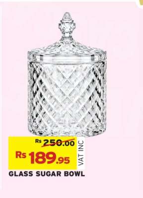 GLASS SUGAR BOWL