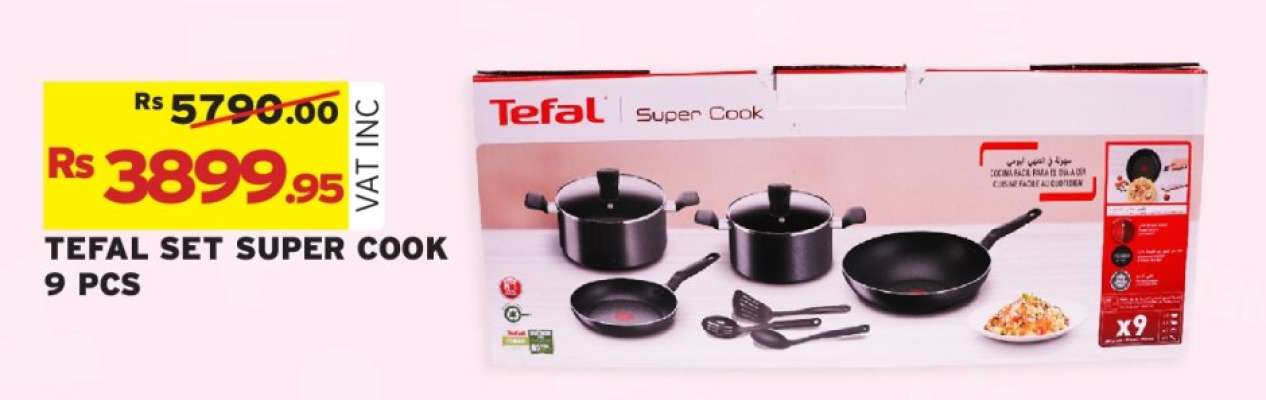 TEFAL SET SUPER COOK 9 PCS