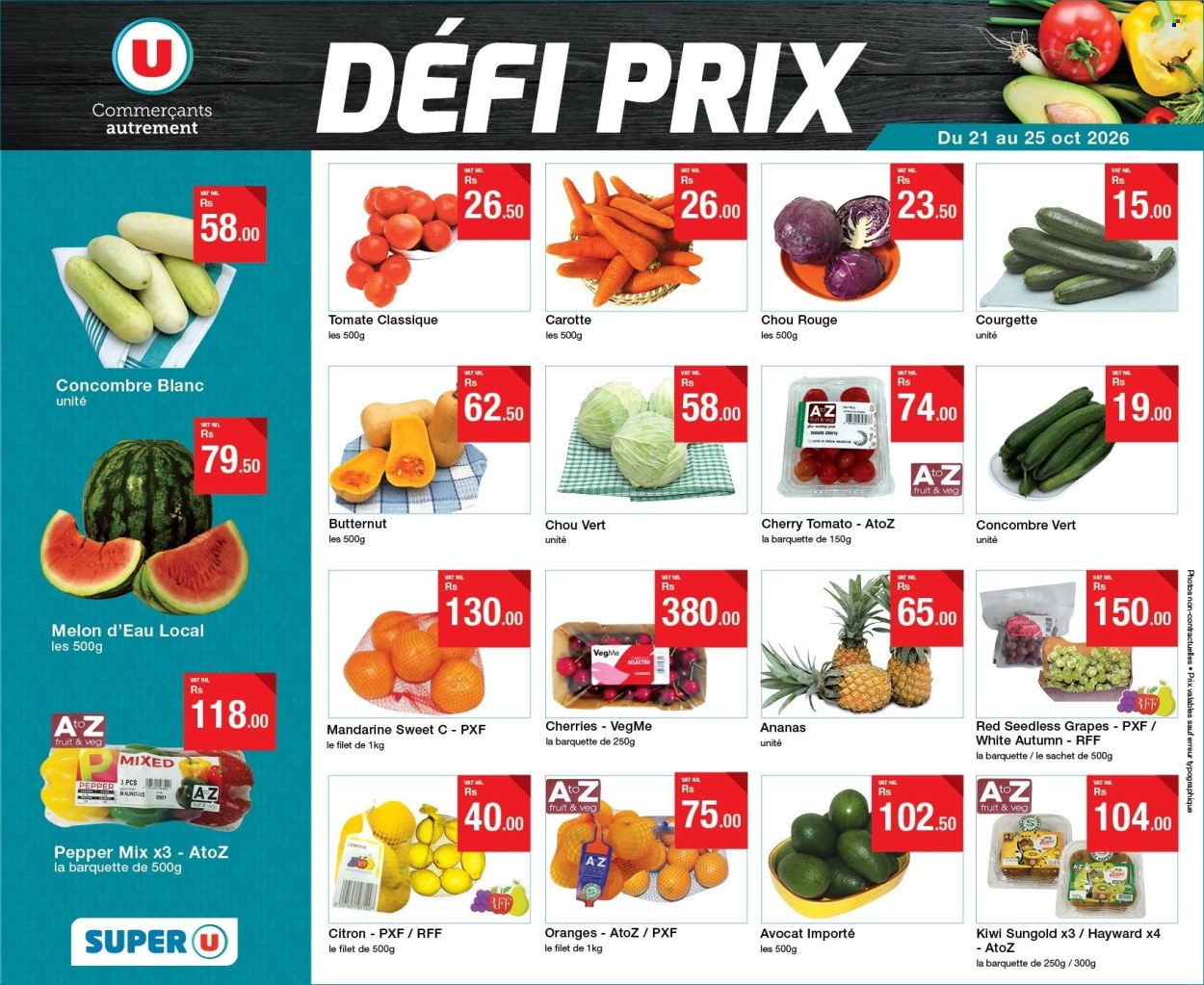 Super U catalogue - 21.10.2026 - 25.10.2026. Page 1