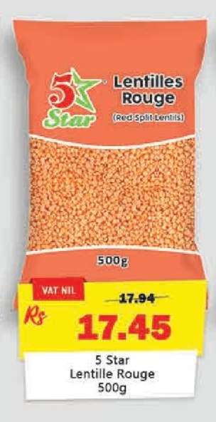 5 Star Lentille Rouge