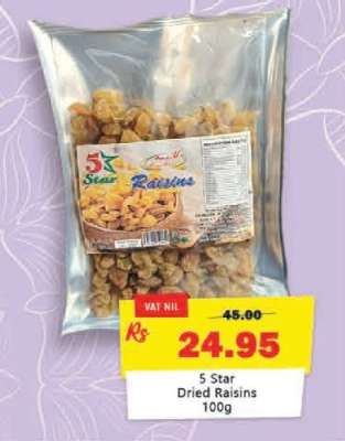 5 Star Dried Raisins