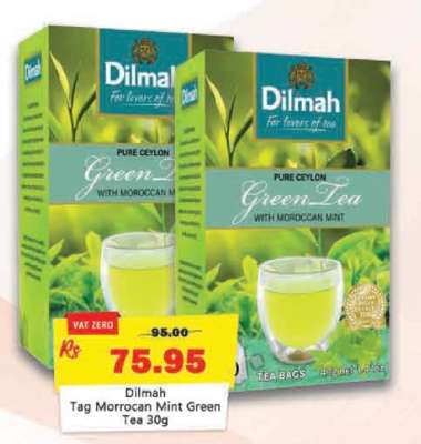 Dilmah Tag Morrocan Mint Green Tea 30g