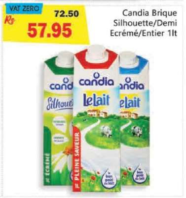 Candia Brique Silhouette/Demi Ecréme/Entier 1lt