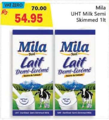 Mila UHT Milk Semi Skimmed 1lt