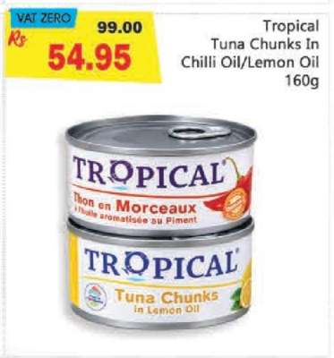 Tropical Tuna Chunks In Chilli Oil/Lemon Oil 160g