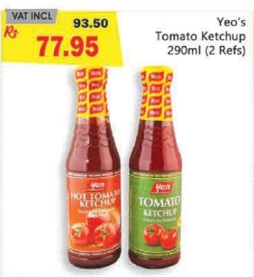 Yeo's Tomato Ketchup 290ml (2 Refs)