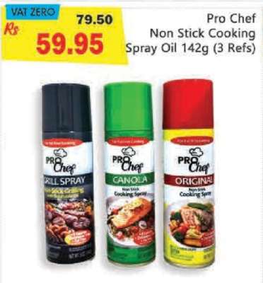 Pro Chef Non Stick Cooking Spray Oil 142g (3 Refs)