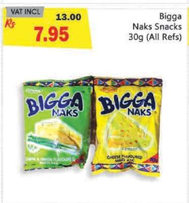 Bigga Naks Snacks 30g (All Refs)