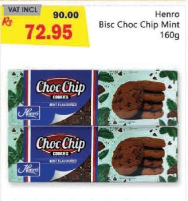 Henro Bisc Choc Chip Mint 160g