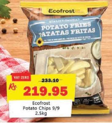 Ecofrost Potato Chips 9/9 2.5kg