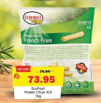 Ecofrost Potato Chips 9/9 1kg