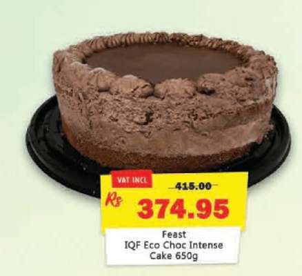 Feast IQF Eco Choc Intense Cake 650g