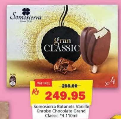 Somosierra Batonets Vanille Enrobe Chocolate Grand Classic *4 110ml