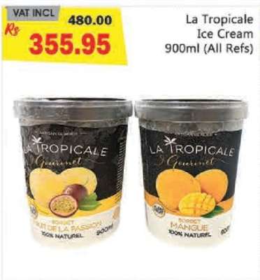 La Tropicale Ice Cream 900ml (All Refs)