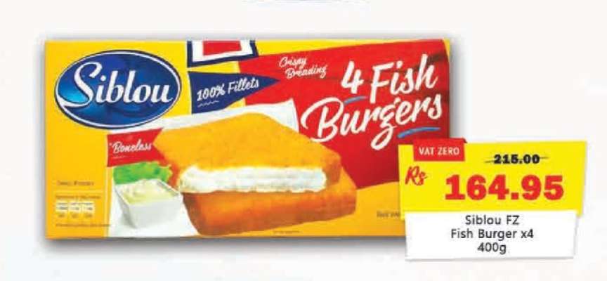 Siblou FZ Fish Burger x4 400g