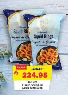 Xcellent Frozen Crumbed Squid Ring 500g