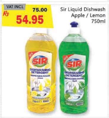 Sir Liquid Dishwash Apple/Lemon 750ml