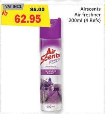 Airscents Air freshner 200ml (4 Refs)