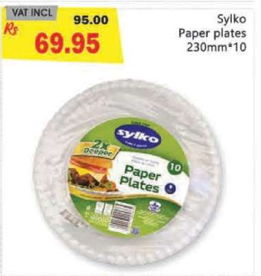 Sylko Paper plates 230mm*10
